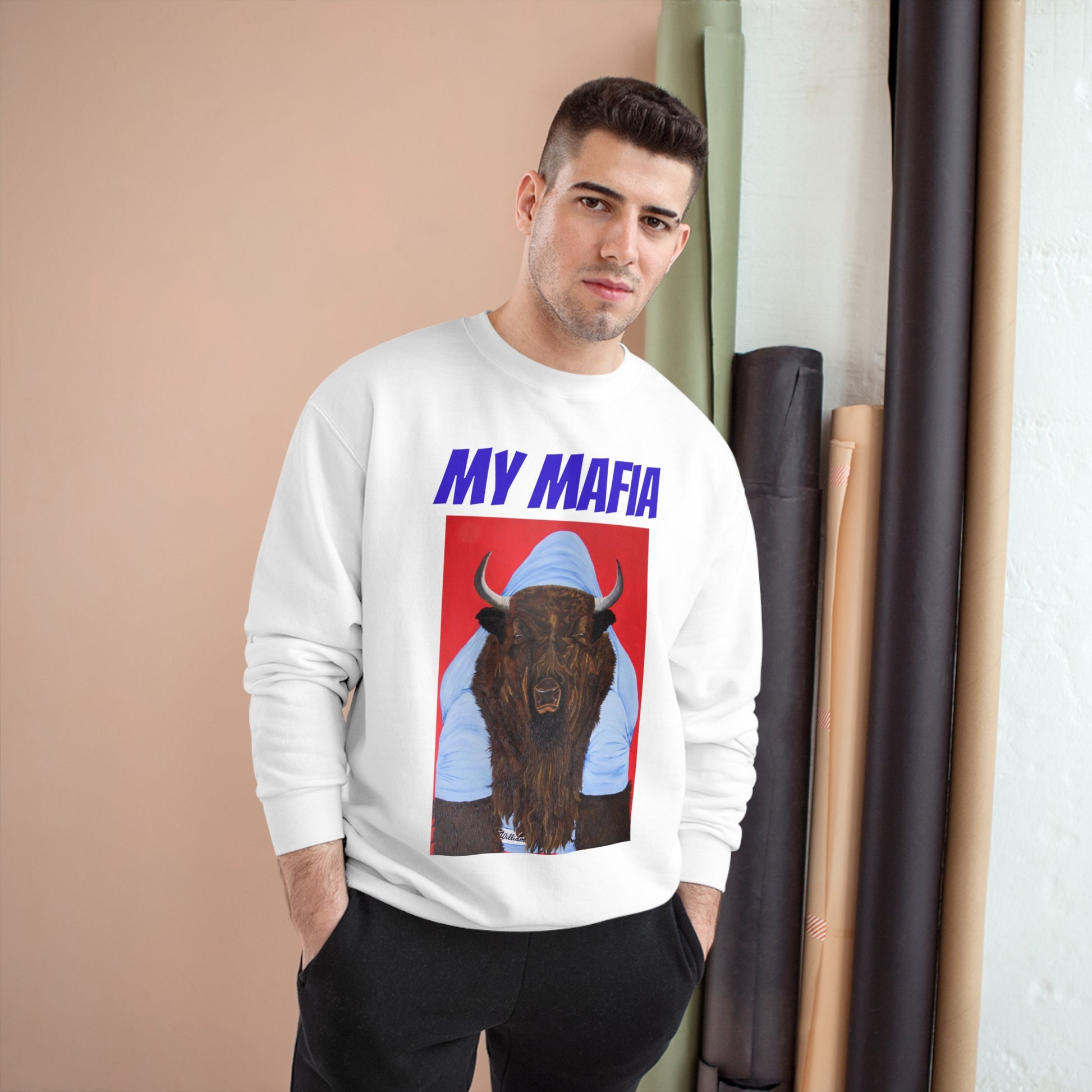 Mafia" Champion Sweatshirt- Papa Buffalo Bill