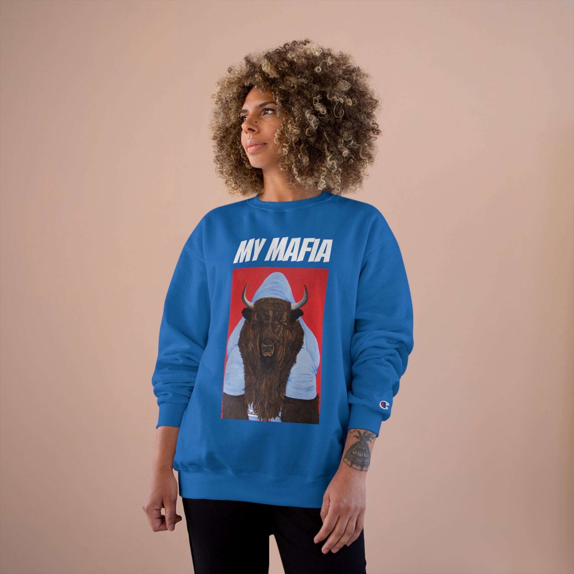 Mafia" Champion Sweatshirt- Papa Buffalo Bill