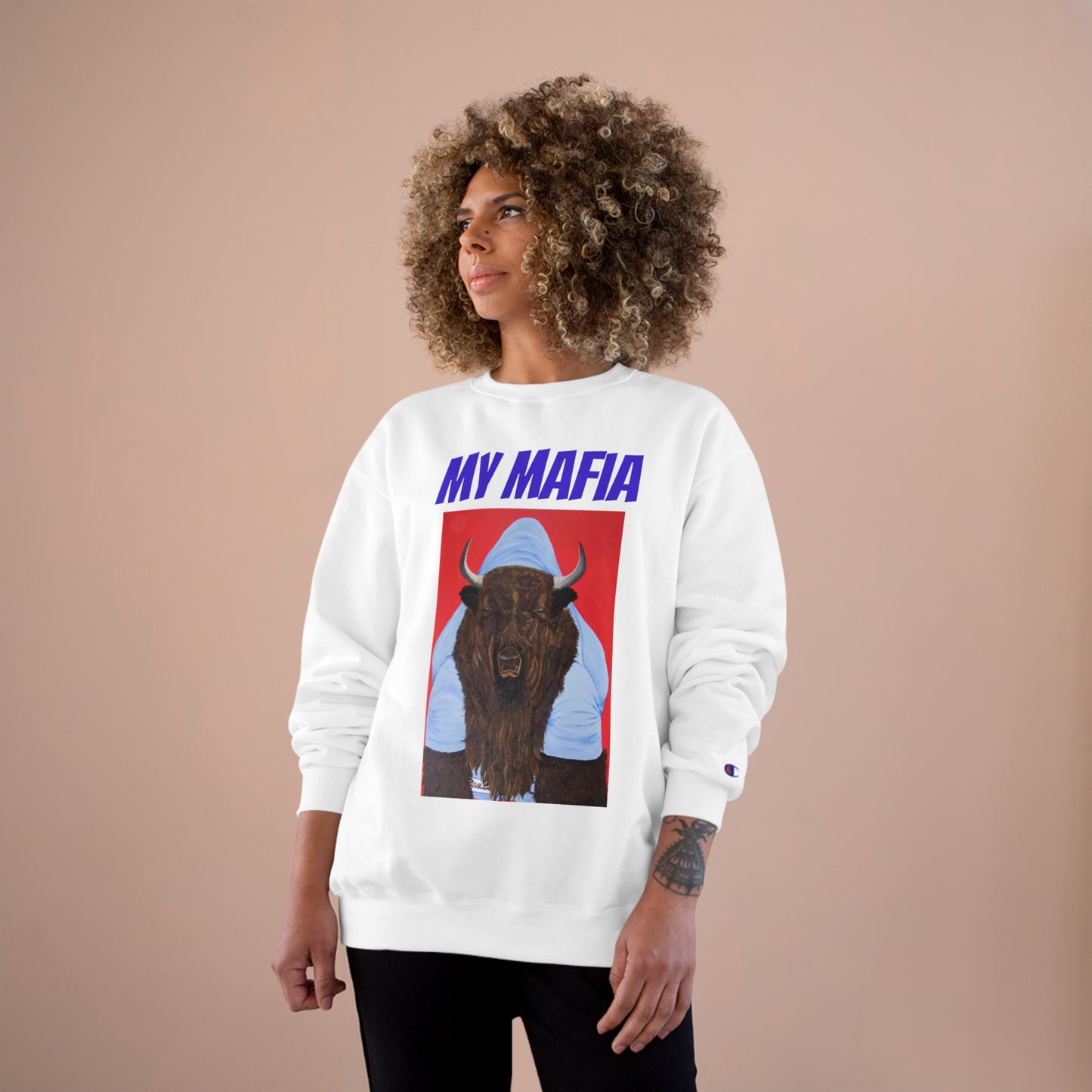 Mafia" Champion Sweatshirt- Papa Buffalo Bill