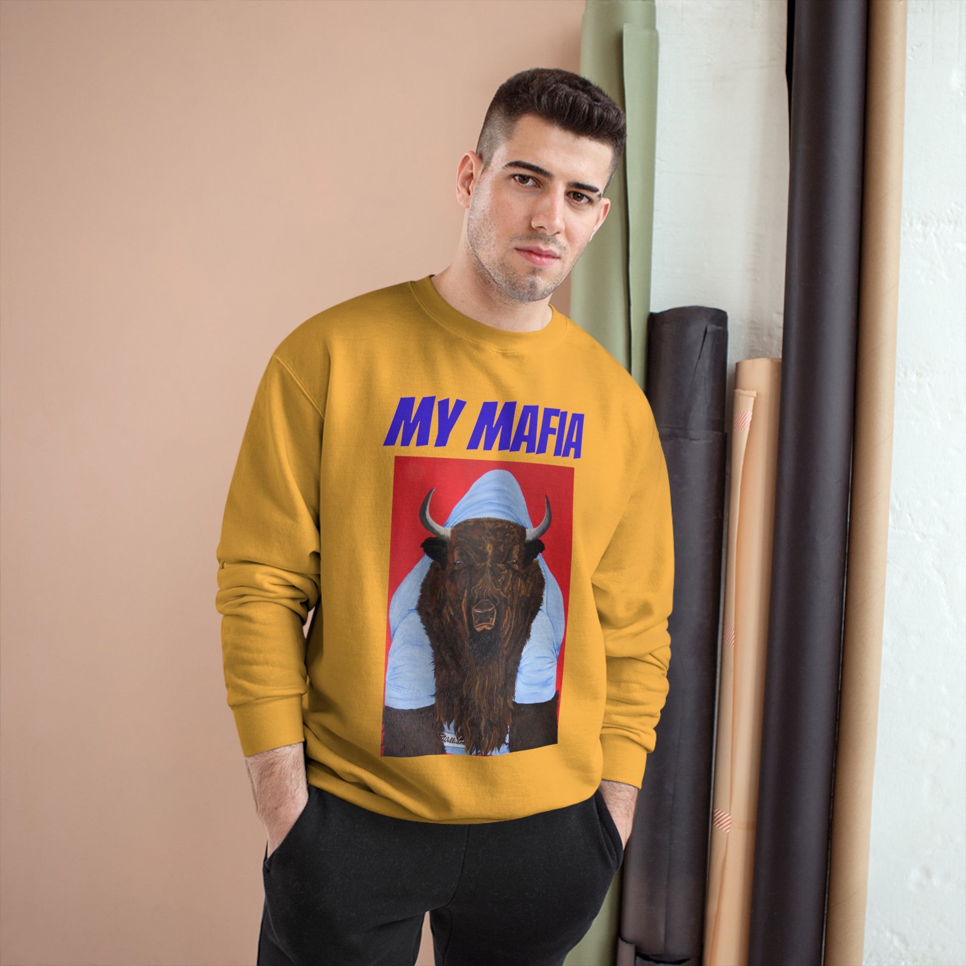 Mafia" Champion Sweatshirt- Papa Buffalo Bill