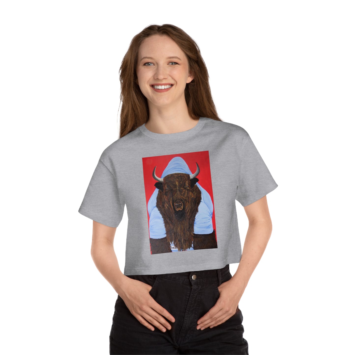 Champion Women's Heritage Cropped T-Shirt- Papa Buffalo Bill