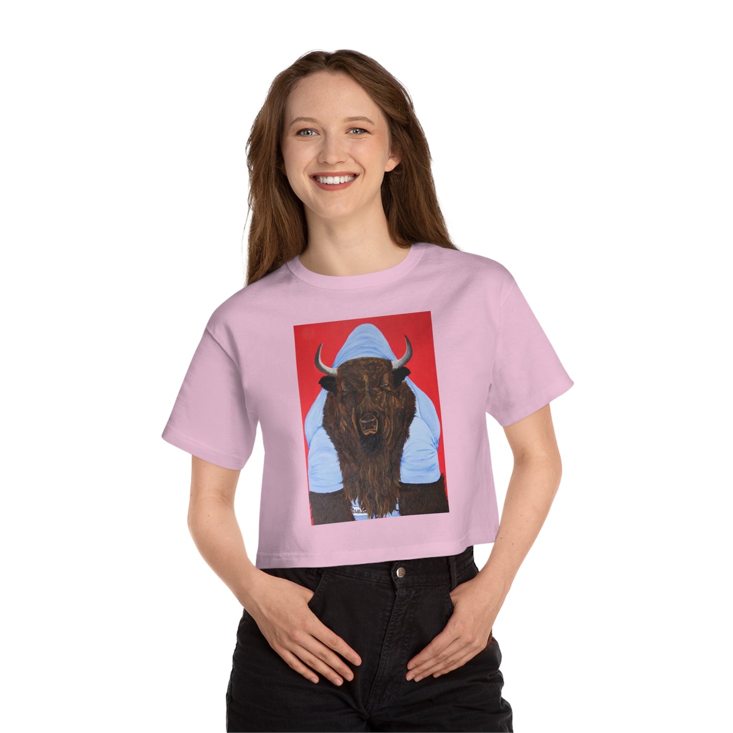 Champion Women's Heritage Cropped T-Shirt- Papa Buffalo Bill