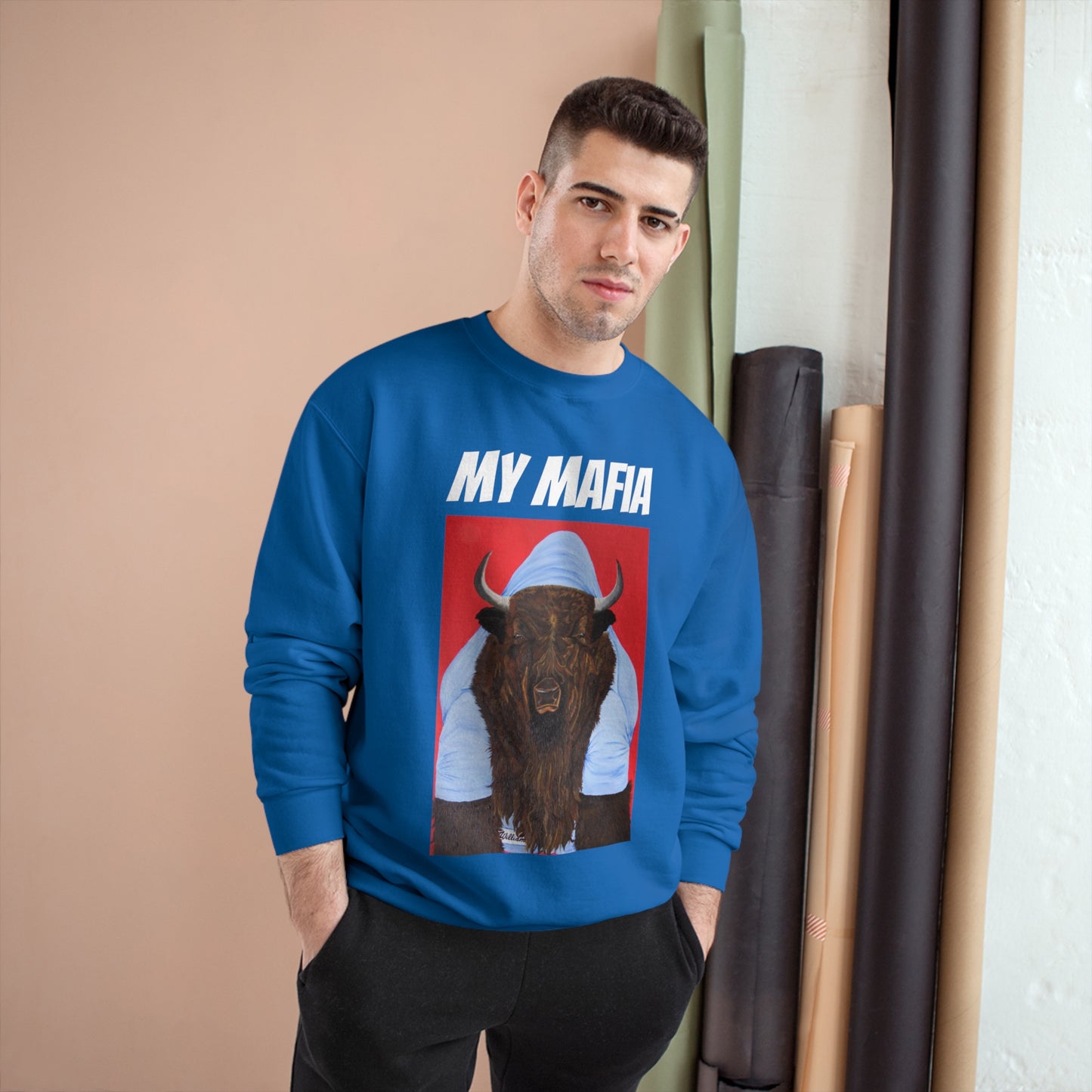 Mafia" Champion Sweatshirt- Papa Buffalo Bill